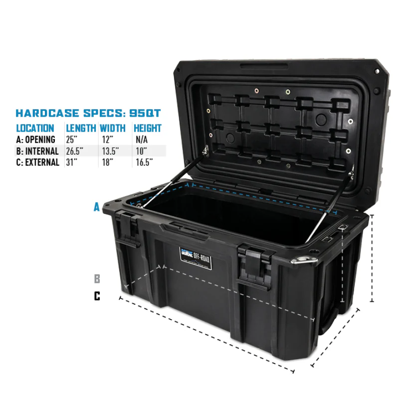 Borne Off-Road Hard Case 95QT Black - Image 3